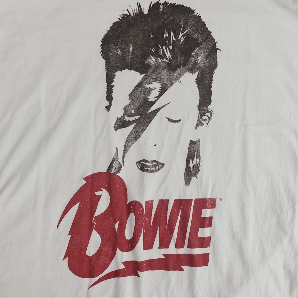 BERSHKA David Bowie White T-shirt - Picture 3 of 4